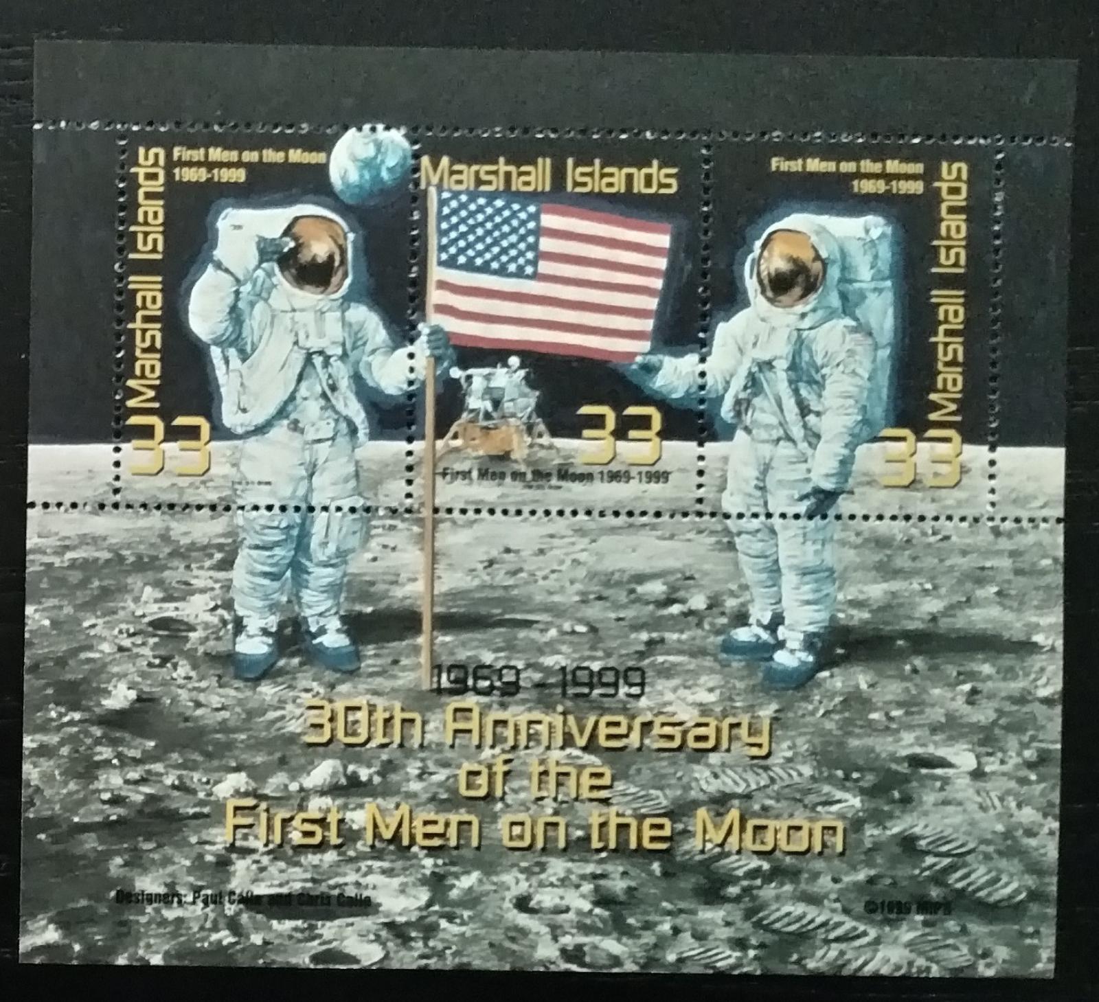Marshallovy ostrovy 1999 Výročí přistání na Měsíci, Vesmír a kosmos