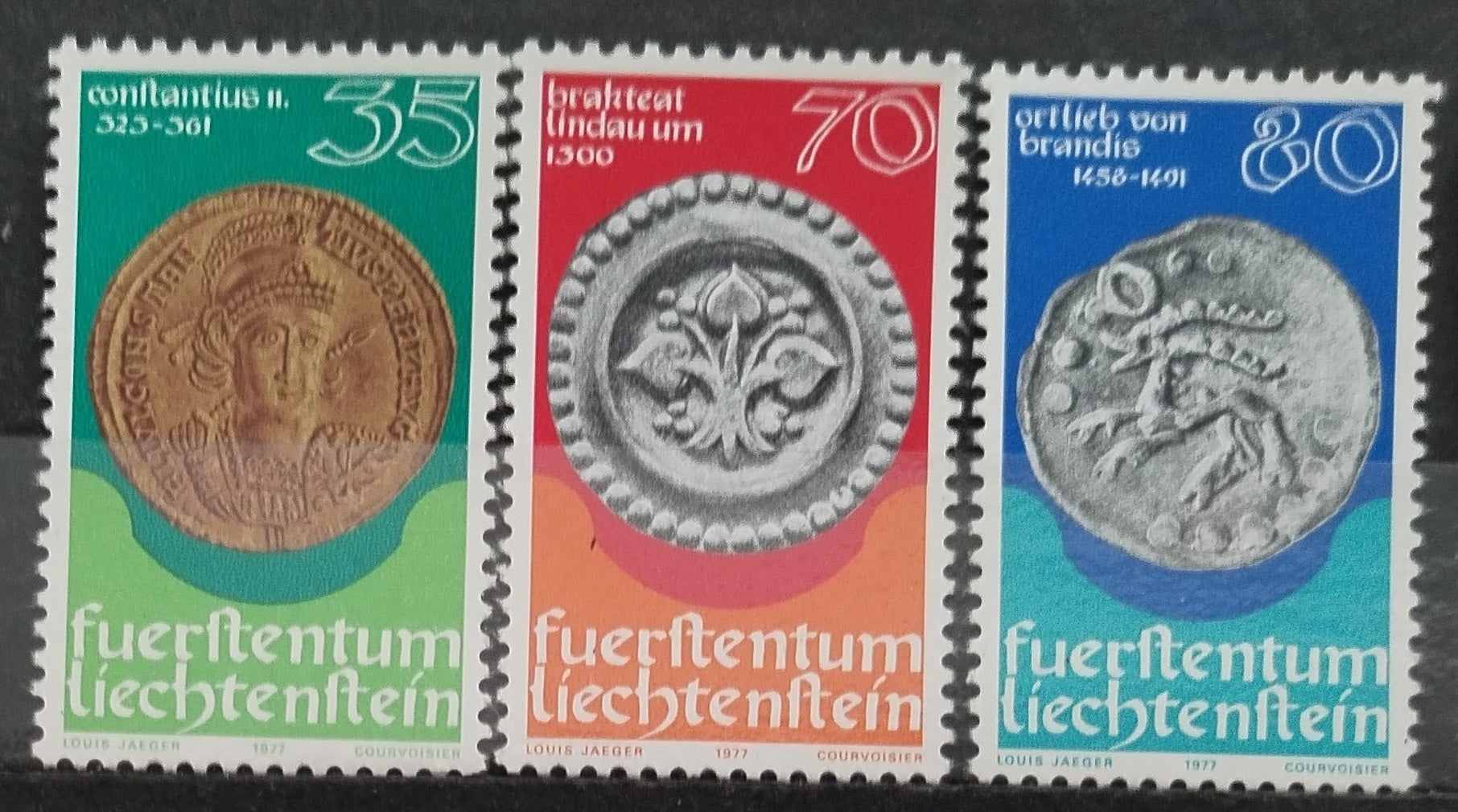 Lichtenštejnsko 1977 Historické mince