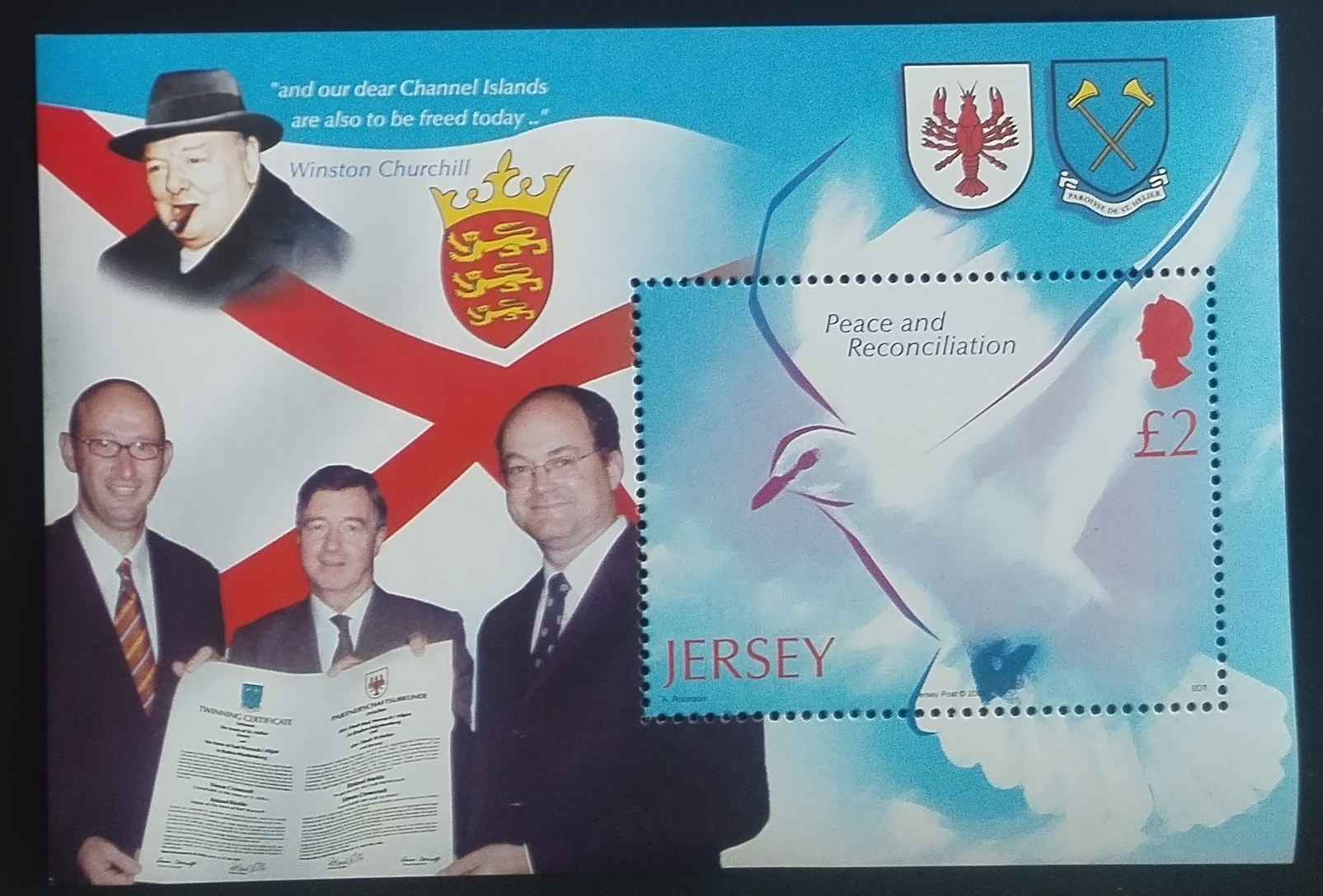 Jersey 2005 Anniversary of Peace in Europe, Churchill and the Birds