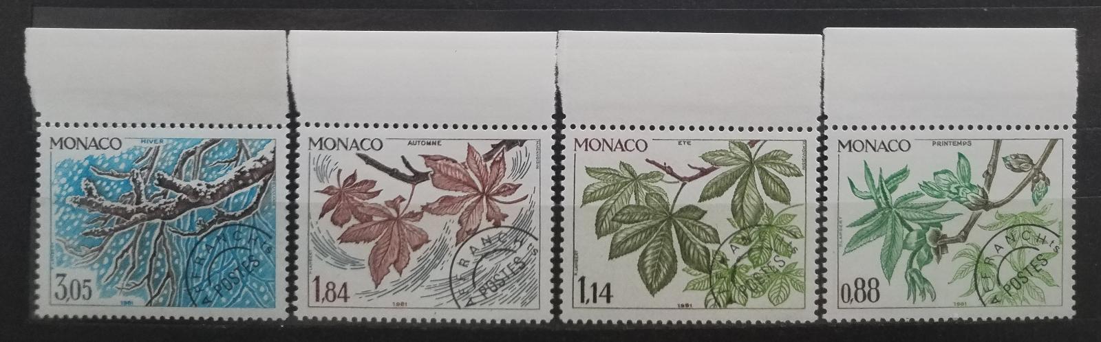 Monako 1981 Kaštanovník a stromy, Flora a květiny
