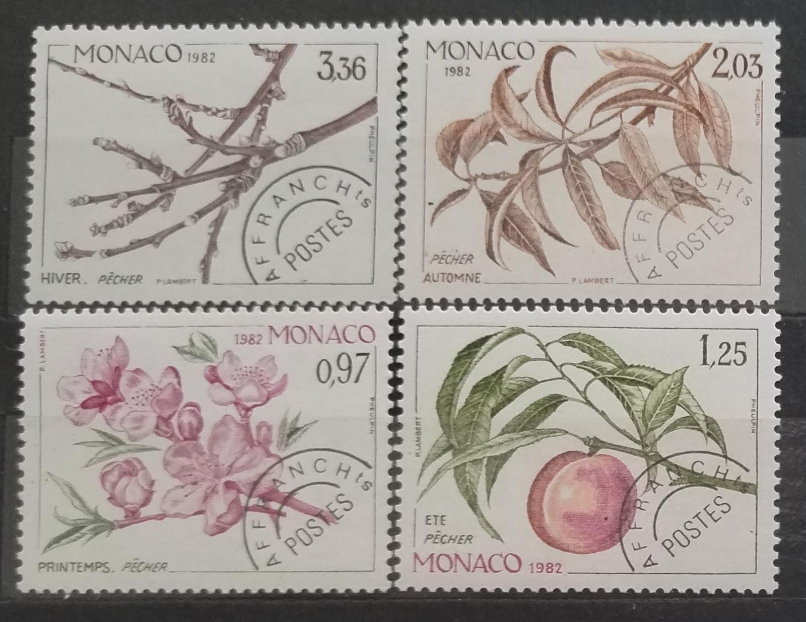 Monako 1982 Broskve a květiny, Flora a plody