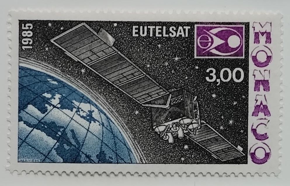 Monako 1985 1,5€ EUTELSAT, Družice a vesmír