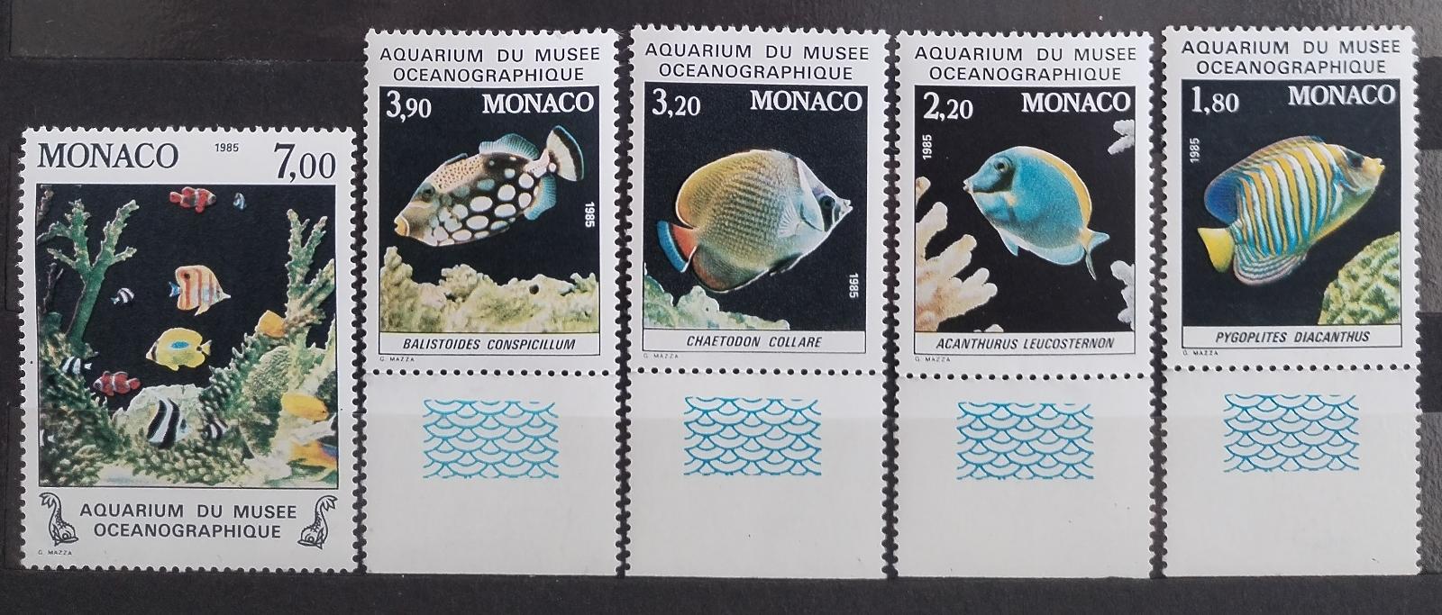 Monako 1985 Národní akvárium, Ryby a jejich druhy