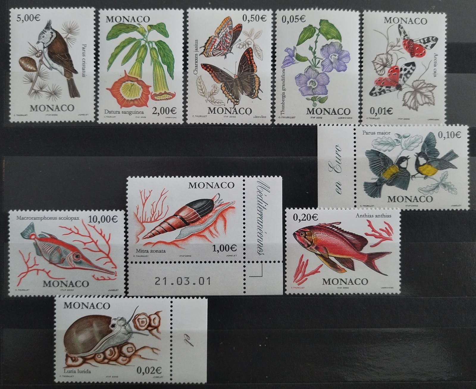 Monako 2002 Definitiva - Fauna a flora Středomoří