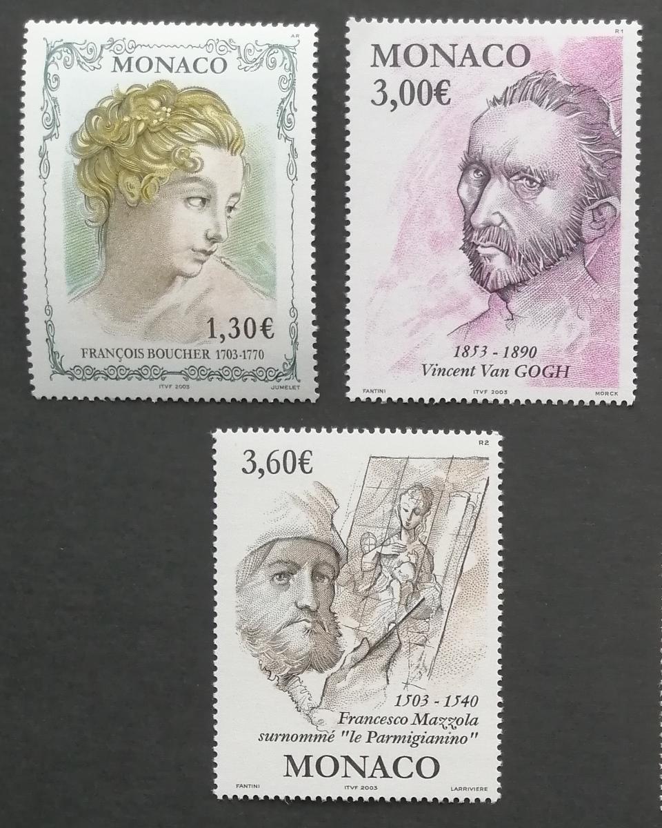 Monako 2003 Mi.2656-8 18€ Známí malíři, umění, van Gogh