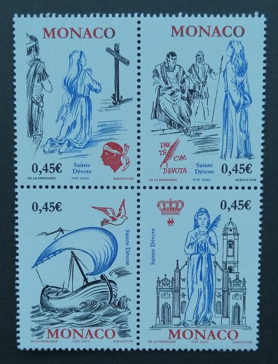 Monako 2003 Mi.2665-8 4€ Náboženské výročí, lodě a víra, erby
