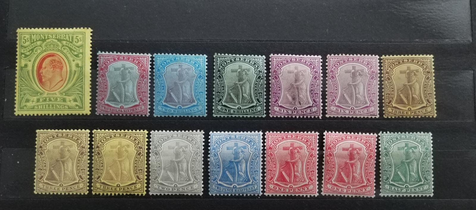 Montserrat 1908-4 +200£ Definitiva Eduarda VII. + odstíny a varianty