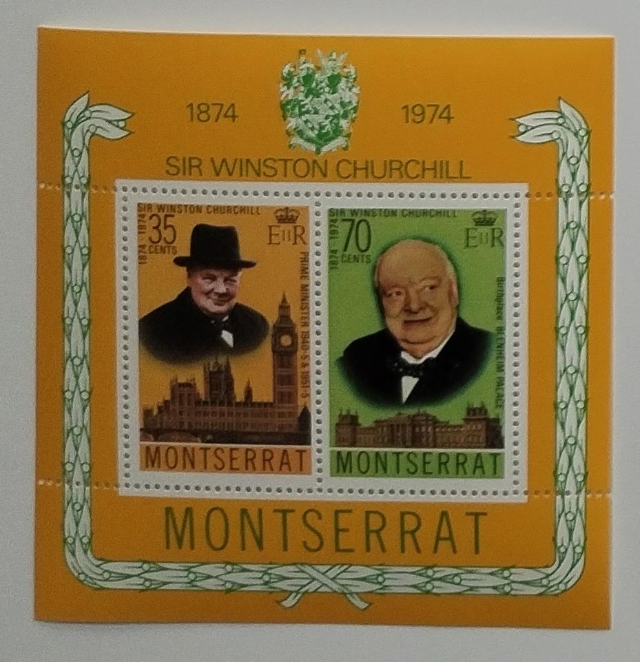 Montserrat 1974 Bl.5 Století narození Winstona Churchilla