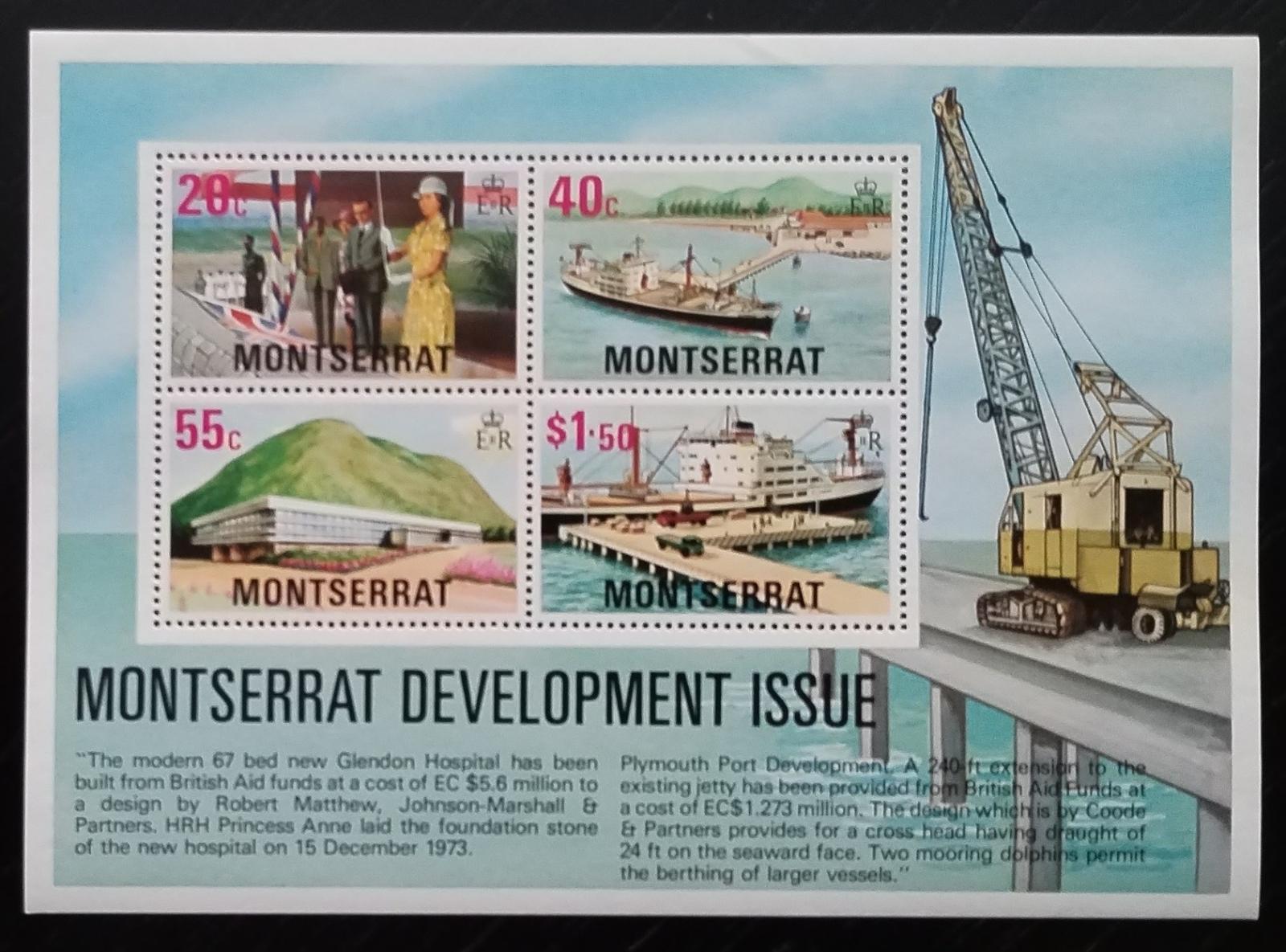 Montserrat 1977 Rozvoj a průmysl na ostrově, Návštěva královny, Lodě