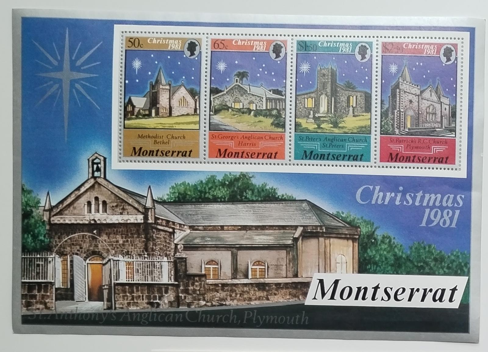 Montserrat 1981 Bl.25 5€ Vánoce a ostrovní kostely