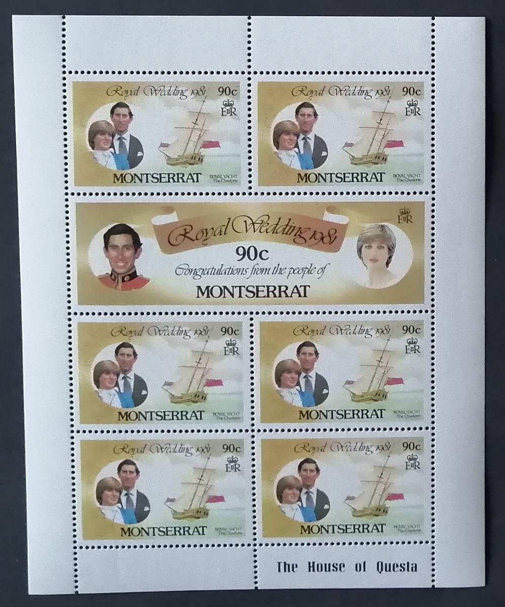 Montserrat 1981 Mi.465-6Kb. +5€ Svatba Diany a Charlese, Charita