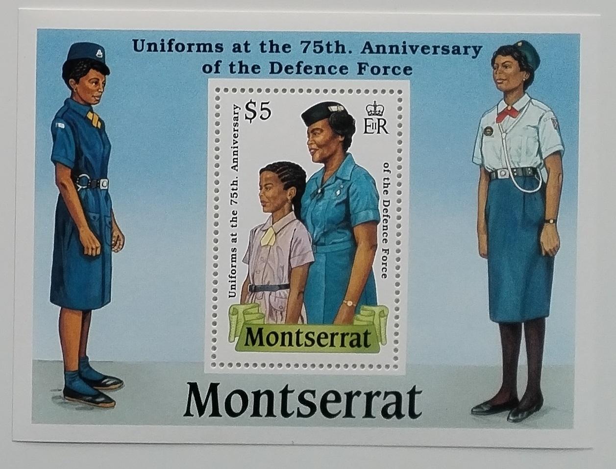Montserrat 1989 Bl.51 6€ Uniformy ostrovní policie a vojáků
