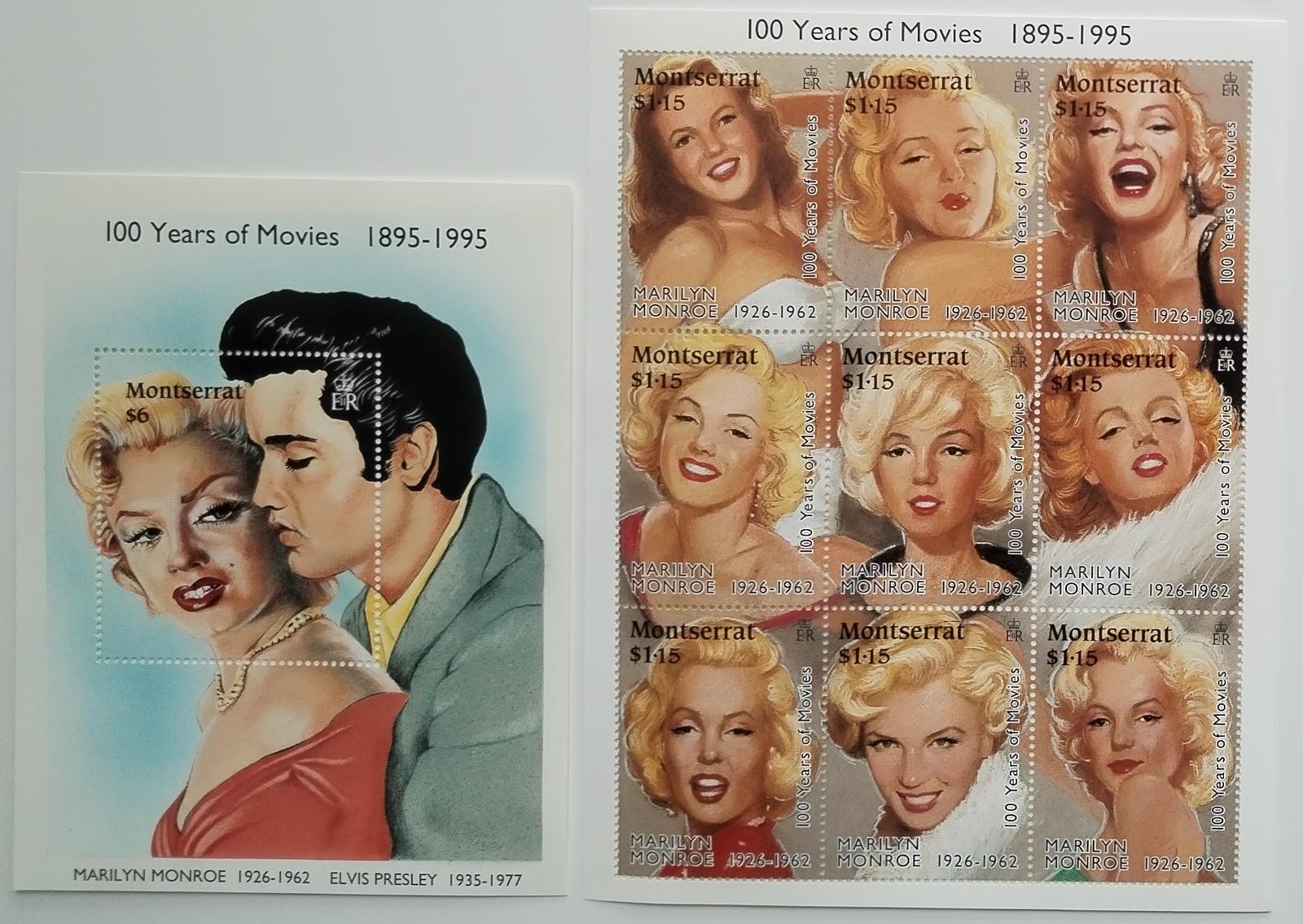 Montserrat 1995 15€ Komplet vydání - Marilyn Monroe a Elvis