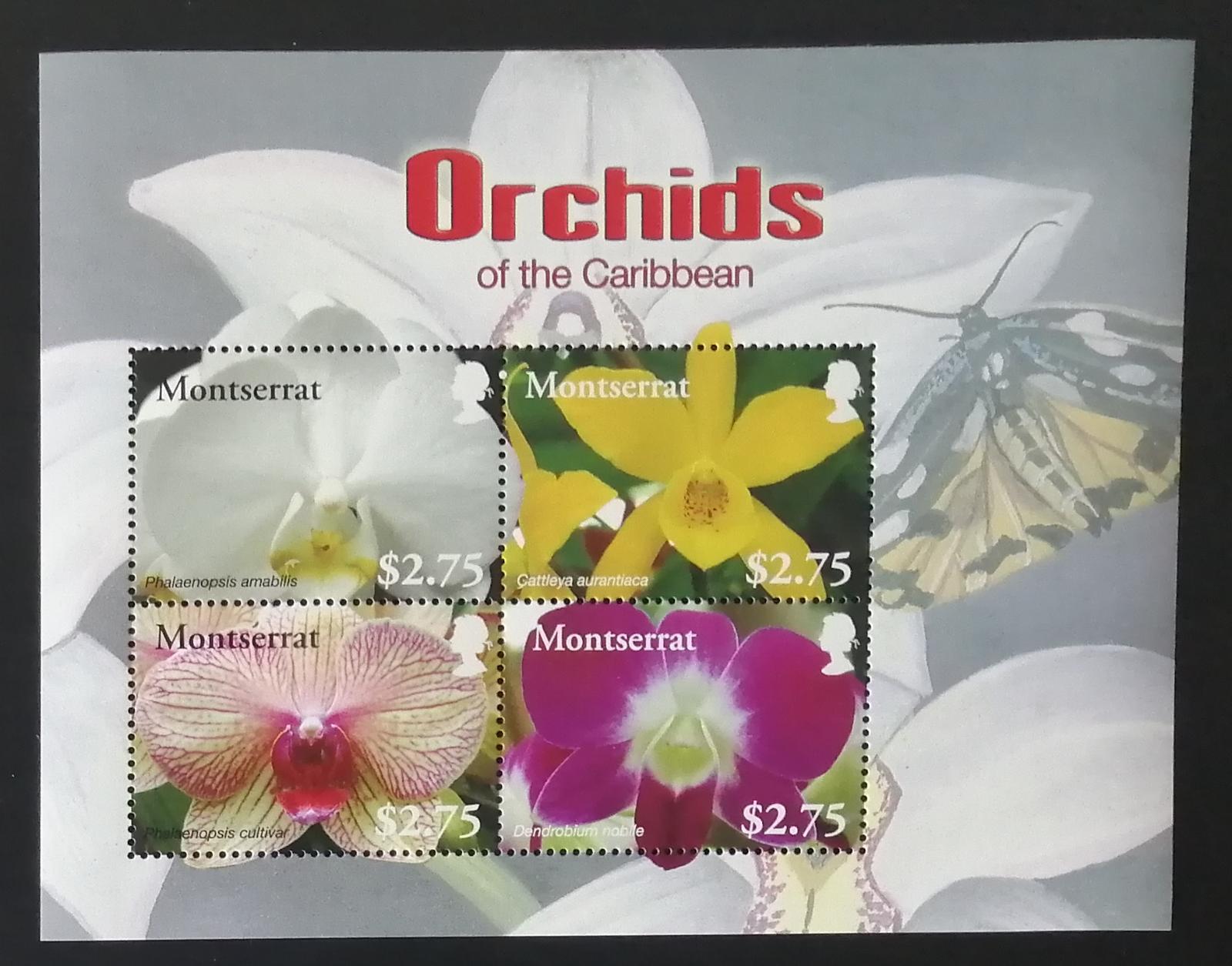 Montserrat 2008 Mi.1436-9 8,5€ Orchideje Karibiku, flora a květiny