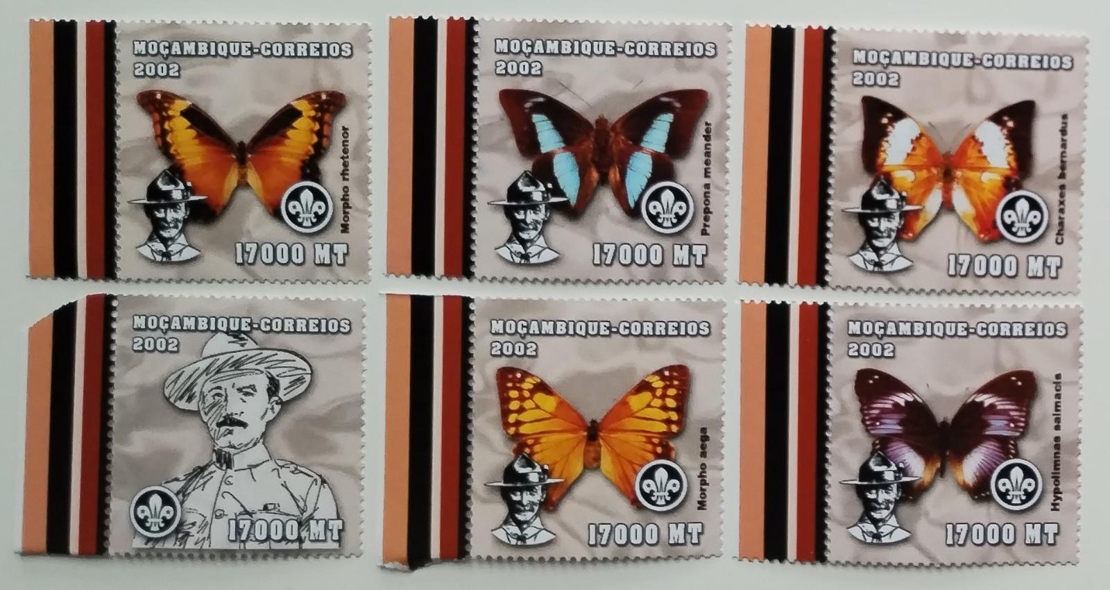 Mozambik 2002 12,5€ Skautské Jamboree a motýli, Hmyz