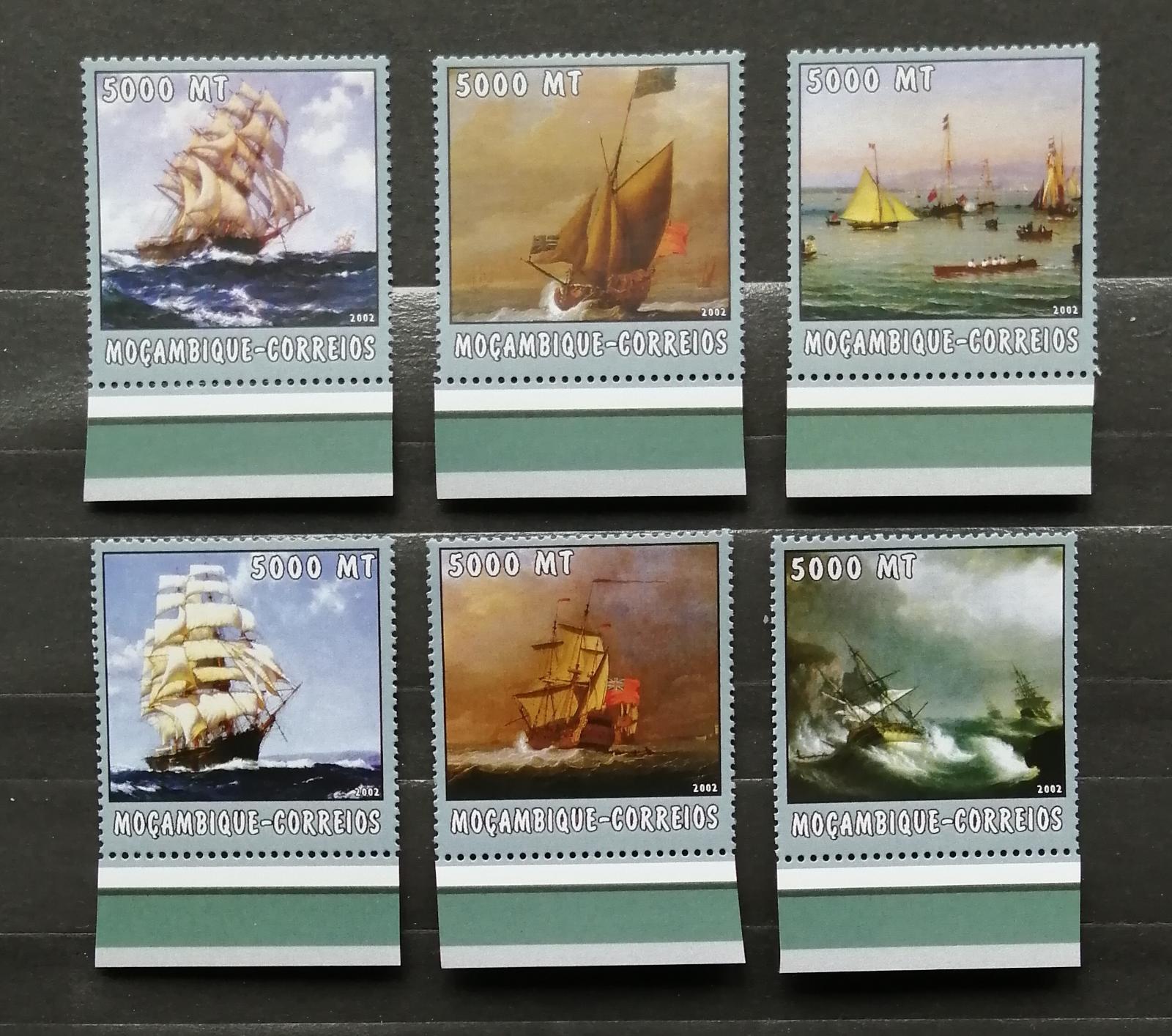 Mozambik 2002 Mi.2566-1 Lodě na slavných obrazech, plachetnice
