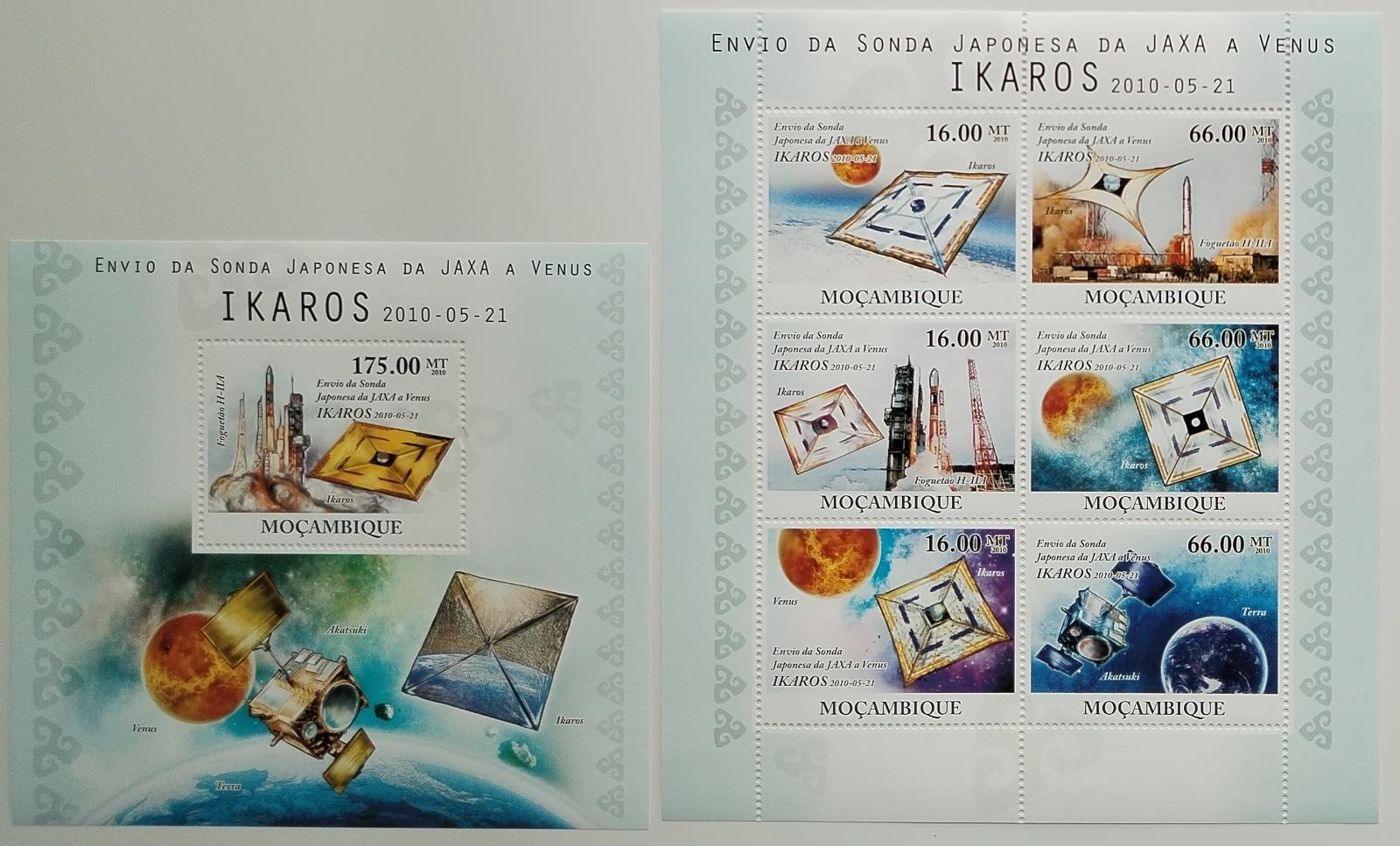 Mozambik 2010 24€ Spuštění japonské družice Ikaros, Vesmír a kosmos