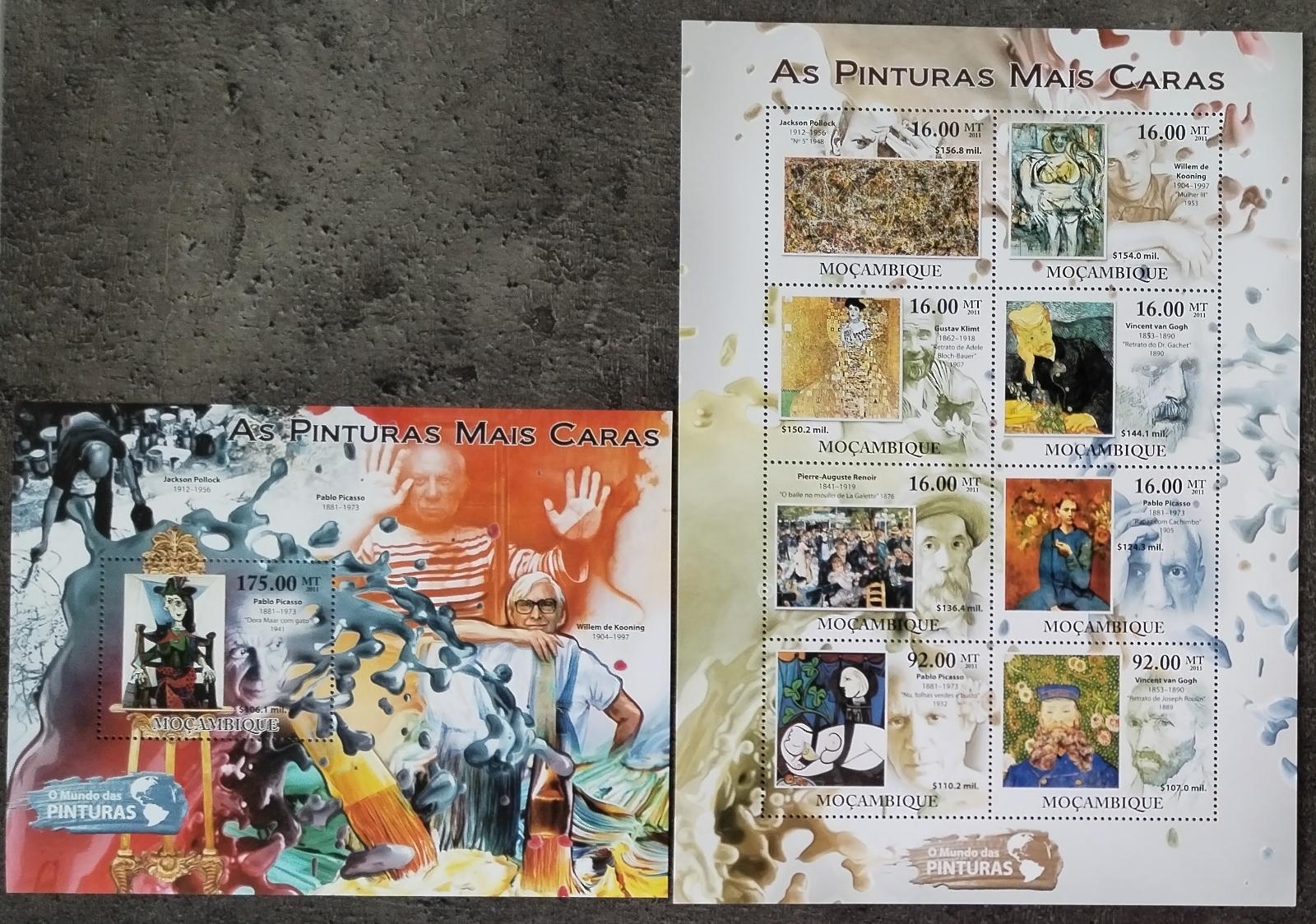 Mozambik 2011 ∼20€ Významné a nejdražší obrazy světa, Umění