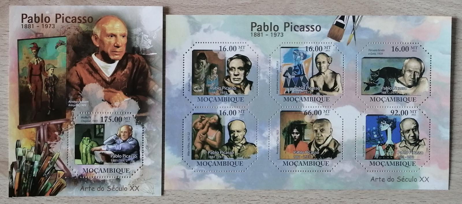 Mozambik 2011 Mi.4756-1+Bl.482 22€ 130 let malíře Picassa, umění