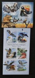 Mozambik 2011 Mi.4924-7+Bl.506 22€ Fauna Mozambiku - draví ptáci, orli