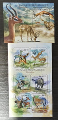 Mozambik 2011 Mi.4952-7+Bl.510 22€ Fauna Mozambiku - antilopy