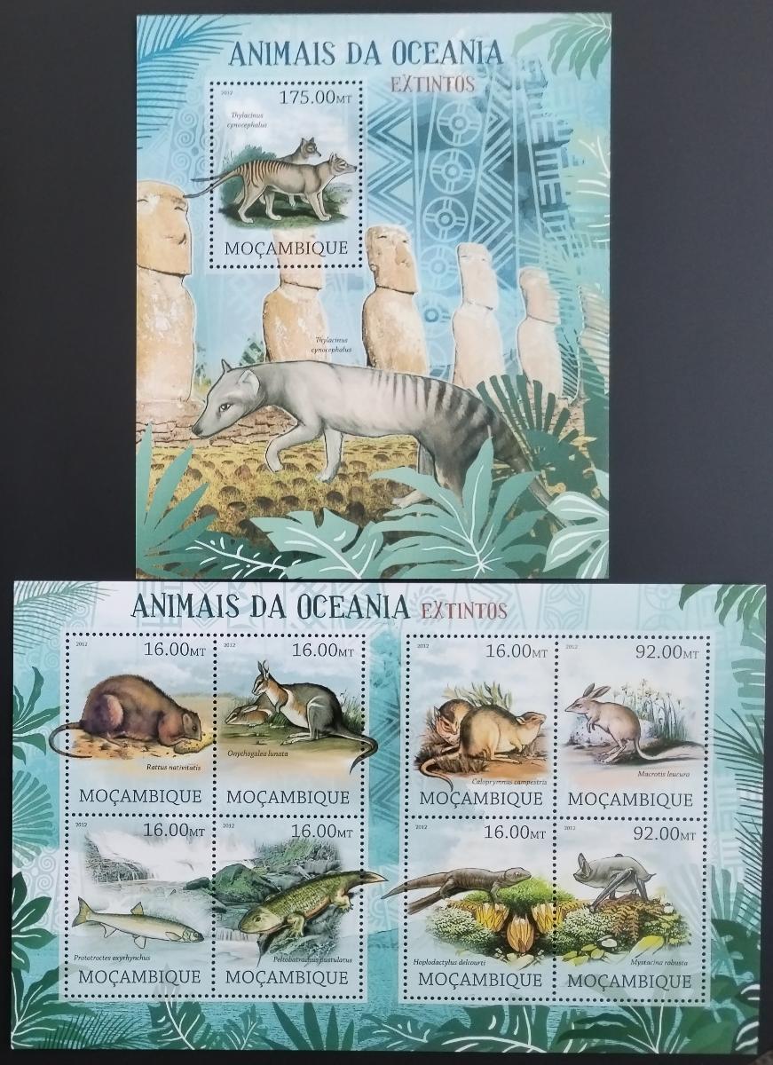 Mozambik 2012 Vyhynulé druhy fauny Oceánie
