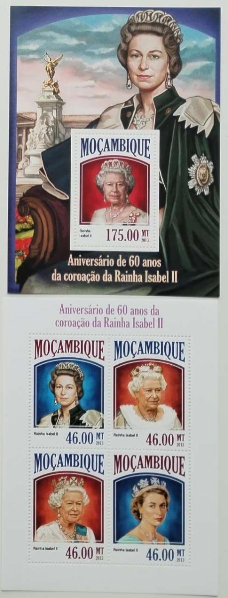 Mozambik 2013 21€ Alžběta II. a 60 let její korunovace královnou
