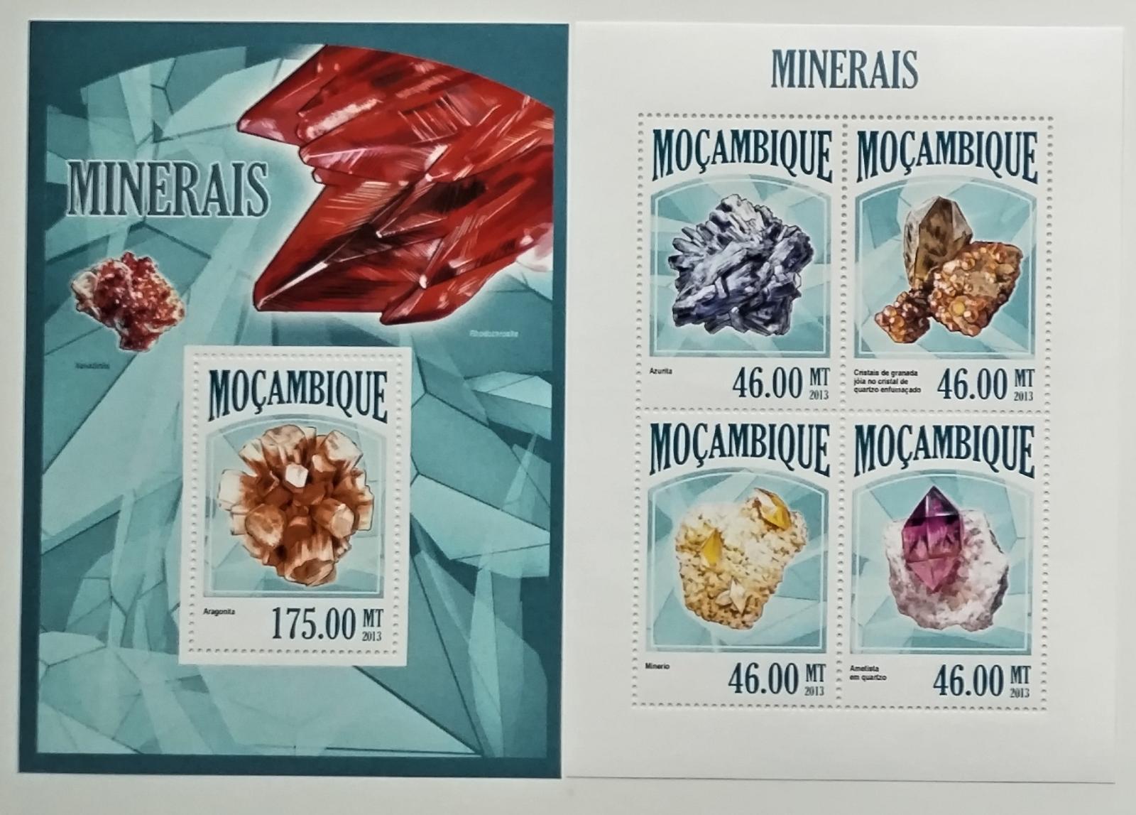 Mozambik 2013 21€ Minerály a nerosty Afriky
