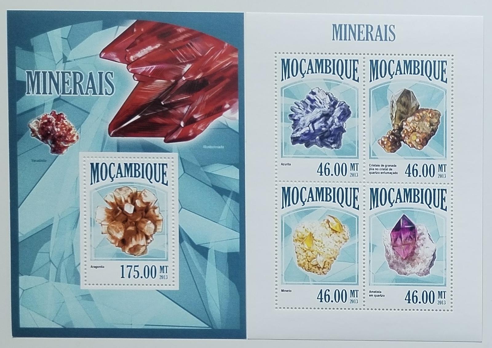 Mozambik 2013 Minerály a nerosty Afriky