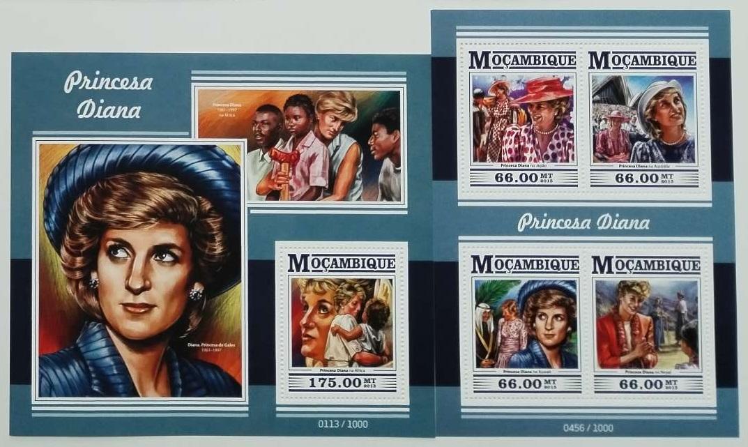 Mozambik 2015 25€ Diana, princezna z Walesu a ikona 20. století