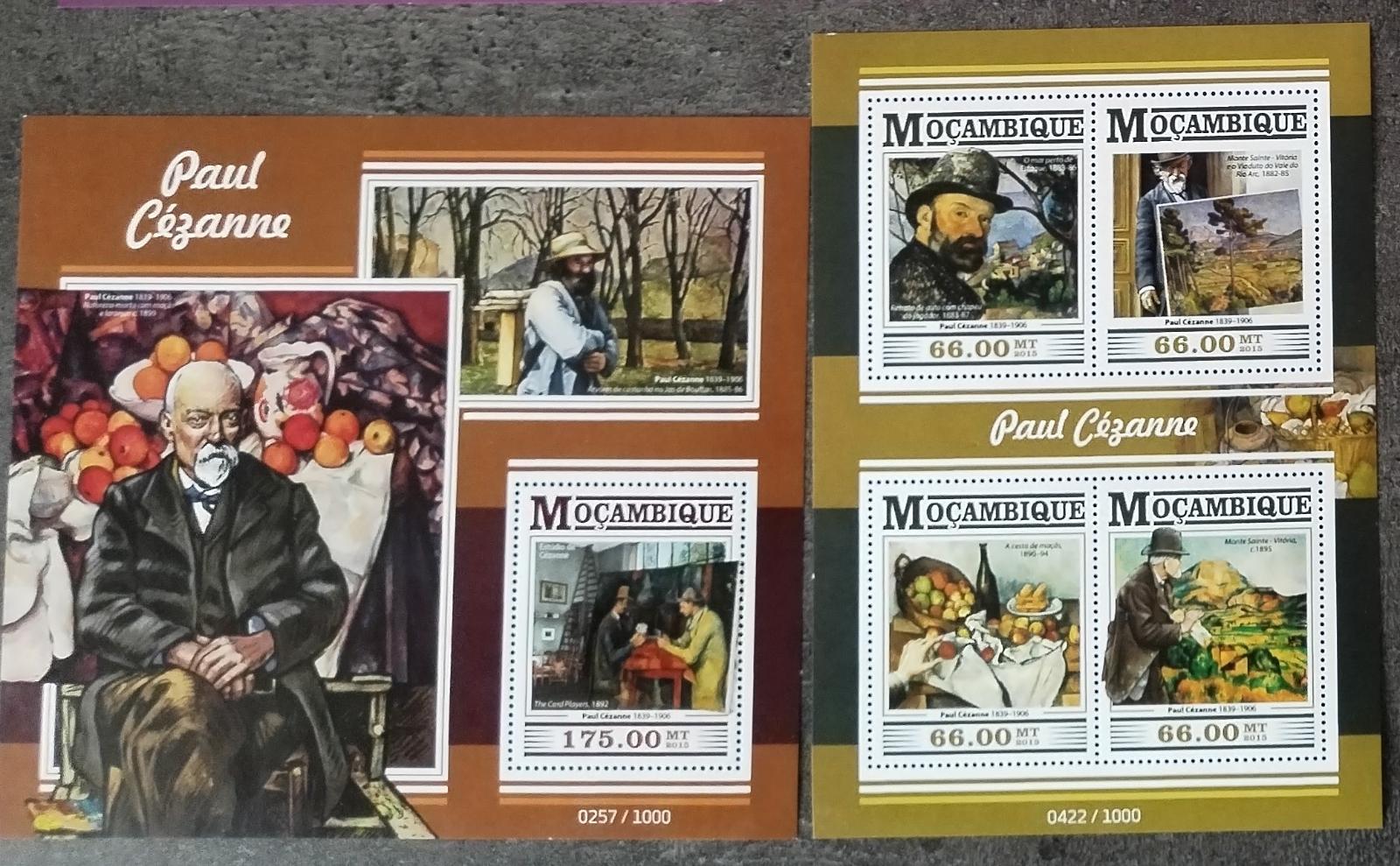 Mozambik 2015 25€ Paul Cezanne a jeho obrazy, Umění