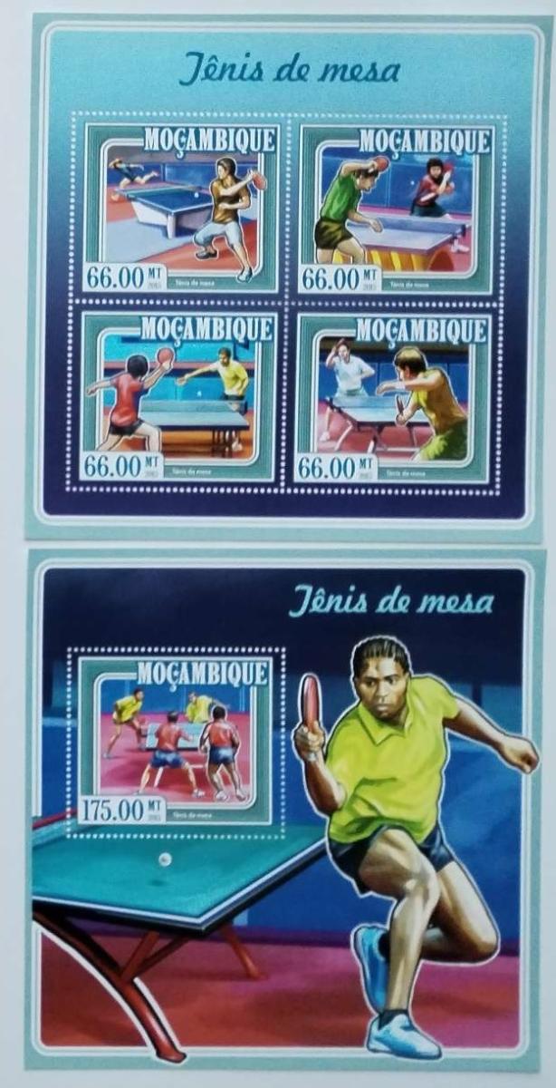 Mozambik 2015 25€ Stolní tenis, Ping pong a populární sporty