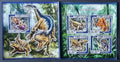 Mozambik 2015 Mi.7700-3+Bl.980 25€ Dinosauři a pravěká fauna