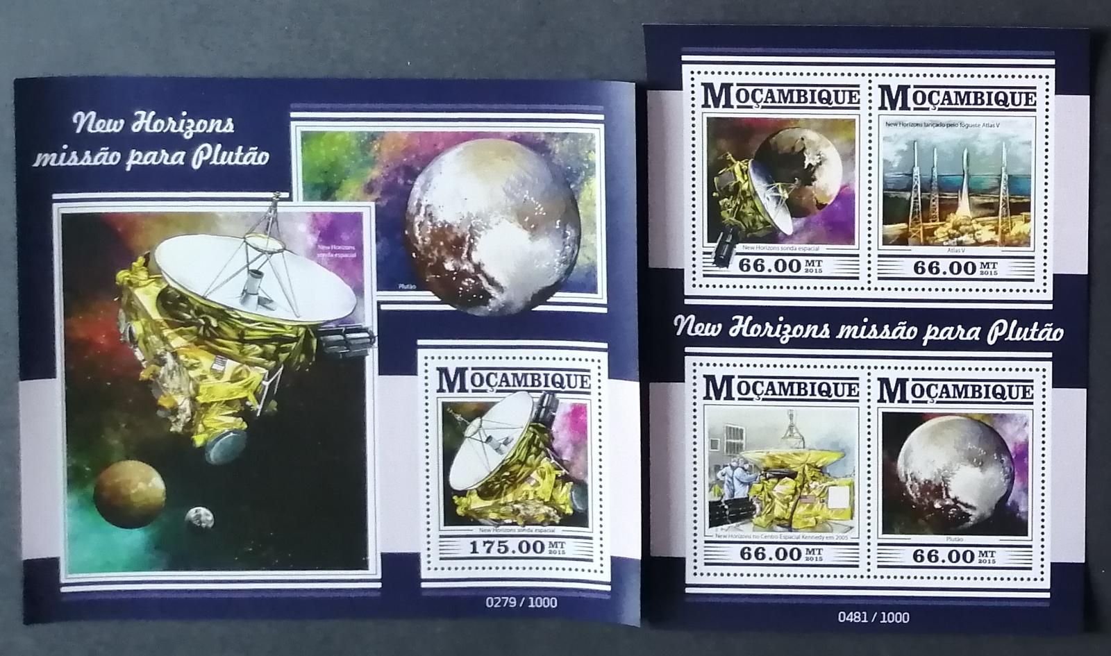 Mozambik 2015 Mi.8084-7+Bl.1057 25€ Mise a družice New Horizons