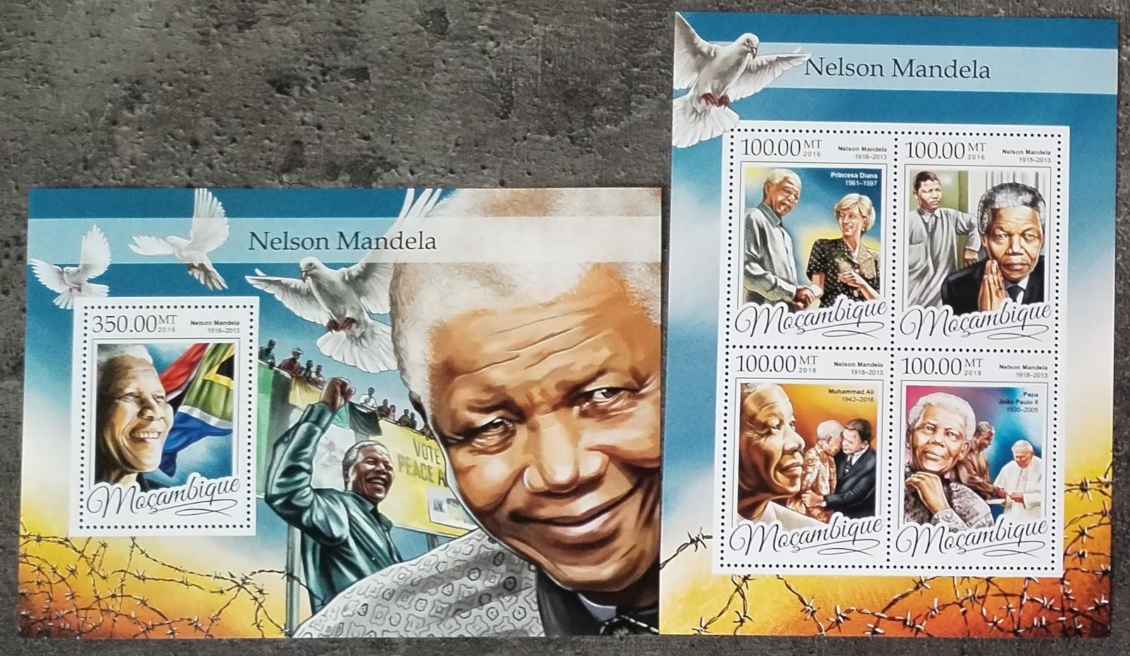 Mozambik 2016 42€ Nelson Mandela a jeho život, Osobnosti