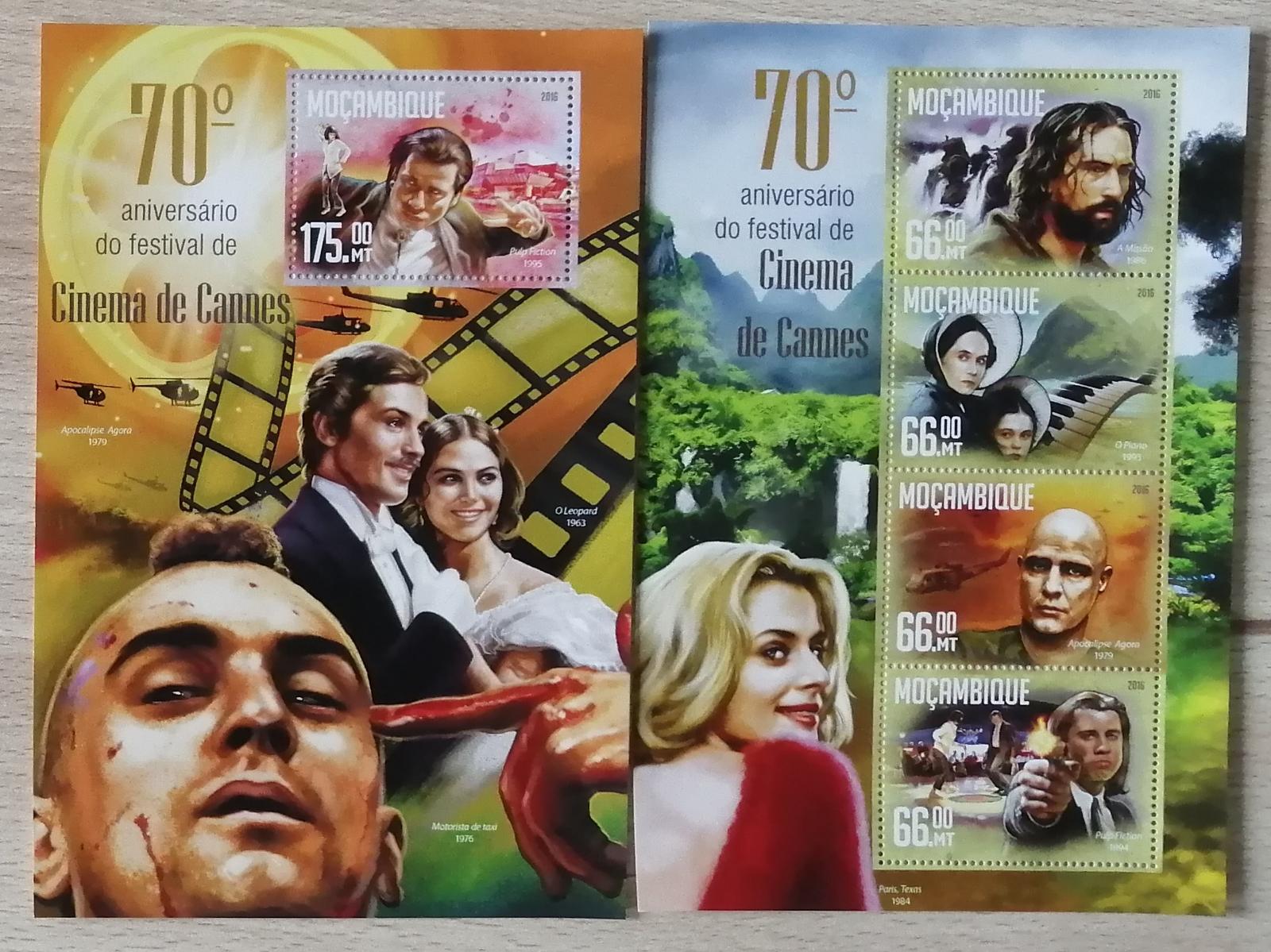Mozambik 2016 Mi.8559-2+Bl.1152 25€ 70 let festivalu v Cannes, film