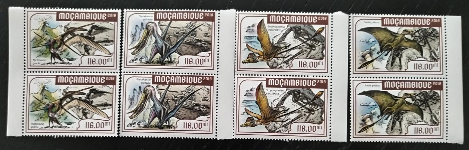 Mozambik 2018 Dinosauři a ještěři pravěku PÁRY