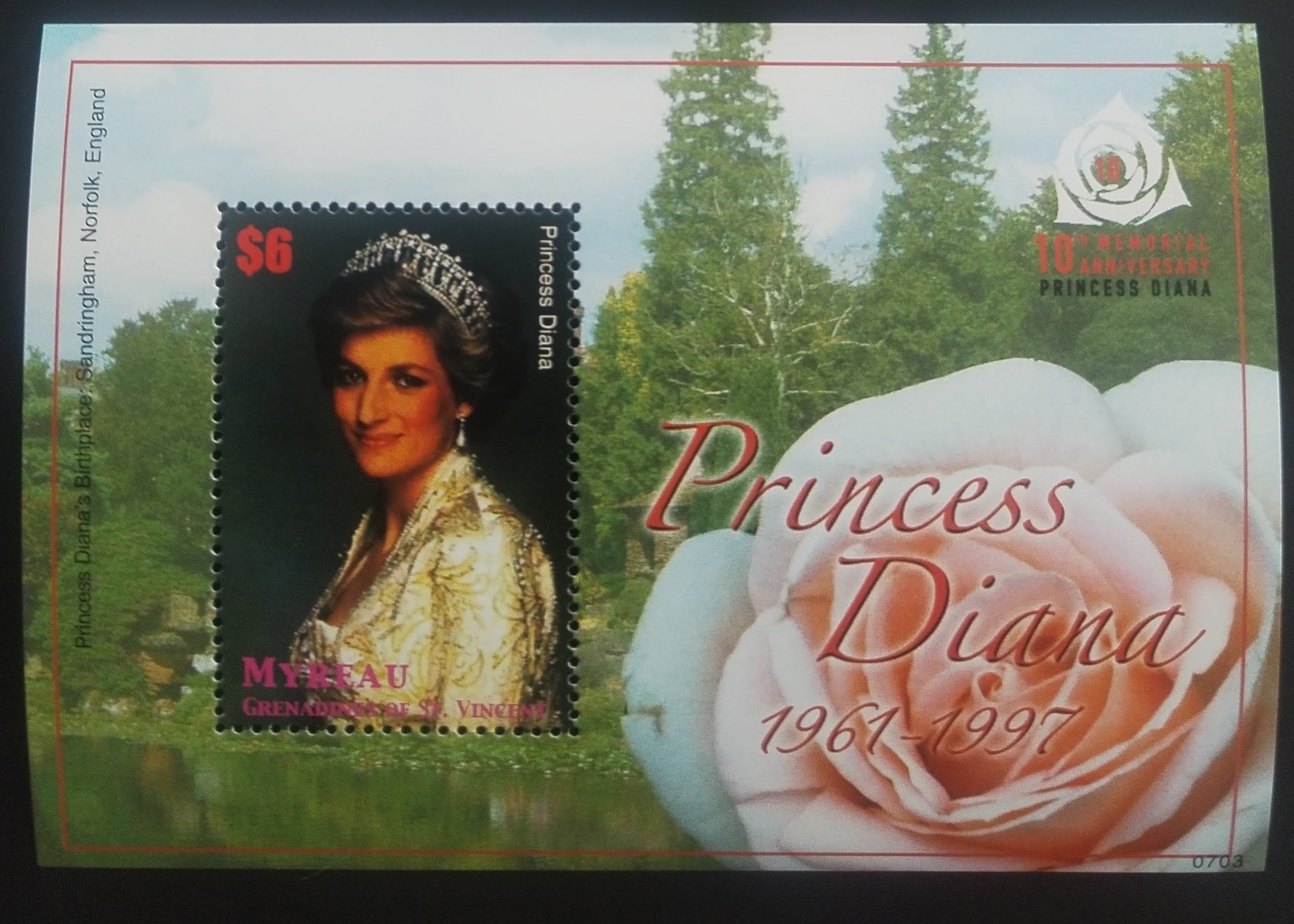 Mayreau 2007 Desetiletí smrti princezny Diany, Růže