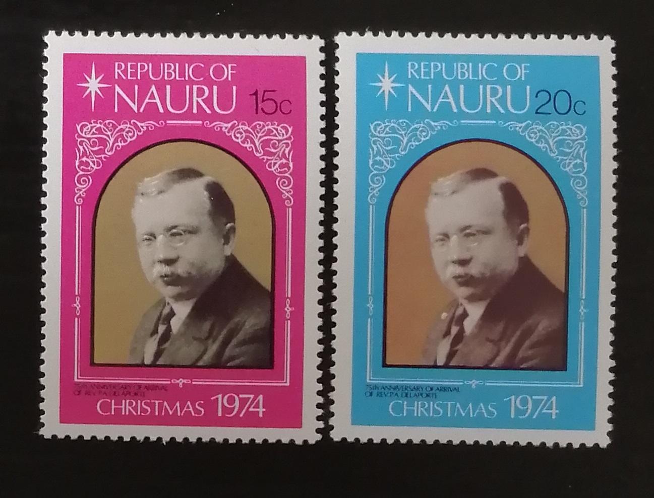 Nauru 1974 Vánoce a 75 let křesťanství na ostrově