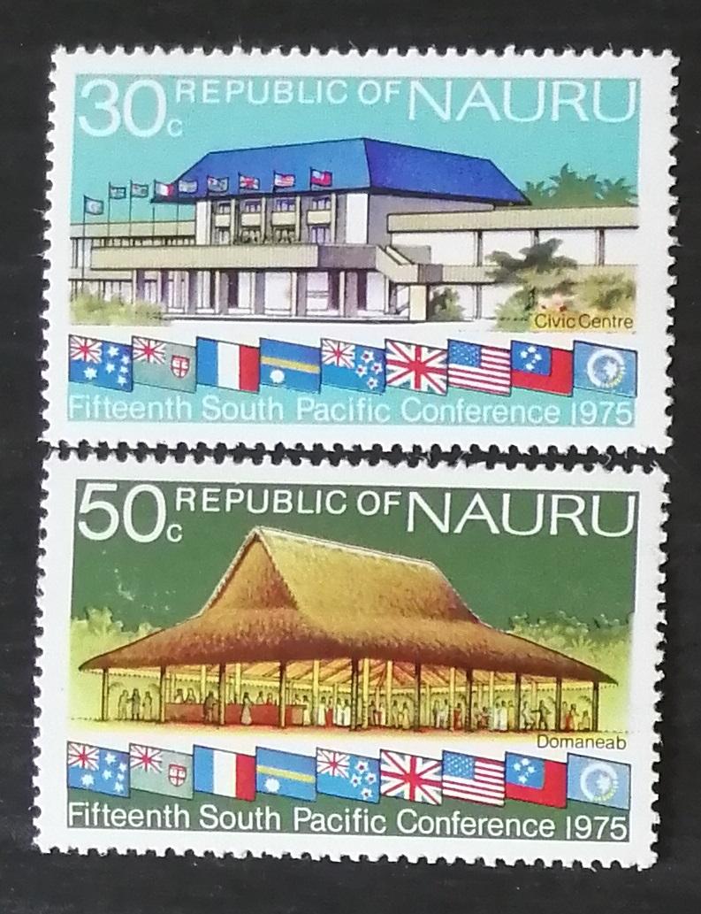 Nauru 1975 Konference Jihopacifické komise, vlajky