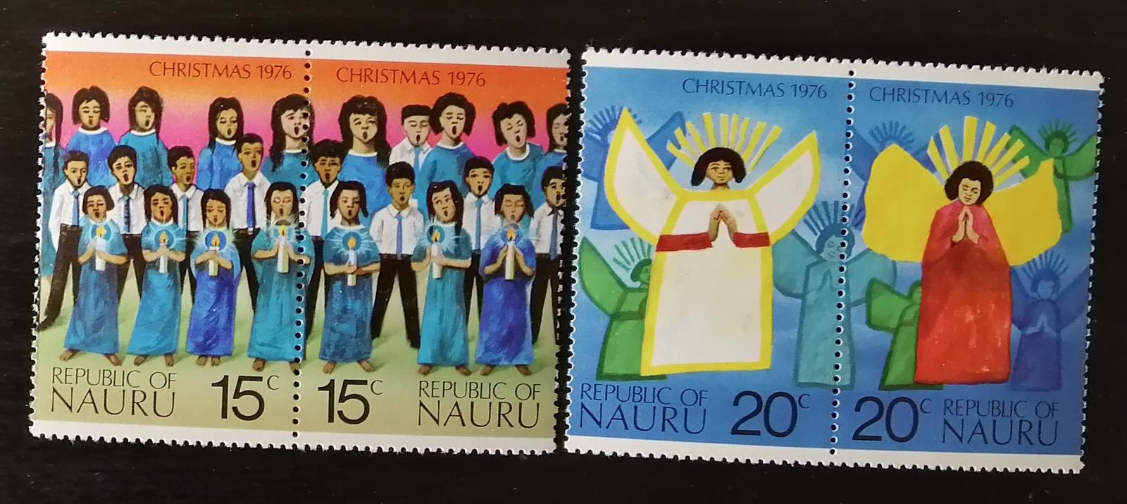Nauru 1976 Vánoce a obyvatelé ostrova v párech