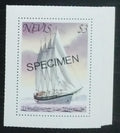 Nevis 1980 Lodě a plavidla, Plachetnice, Sólo hodnota v aršík SPECIMEN