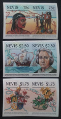 Nevis 1986 Kryštof Kolumbus a kolonizace, Lodě a historie IMPERF.
