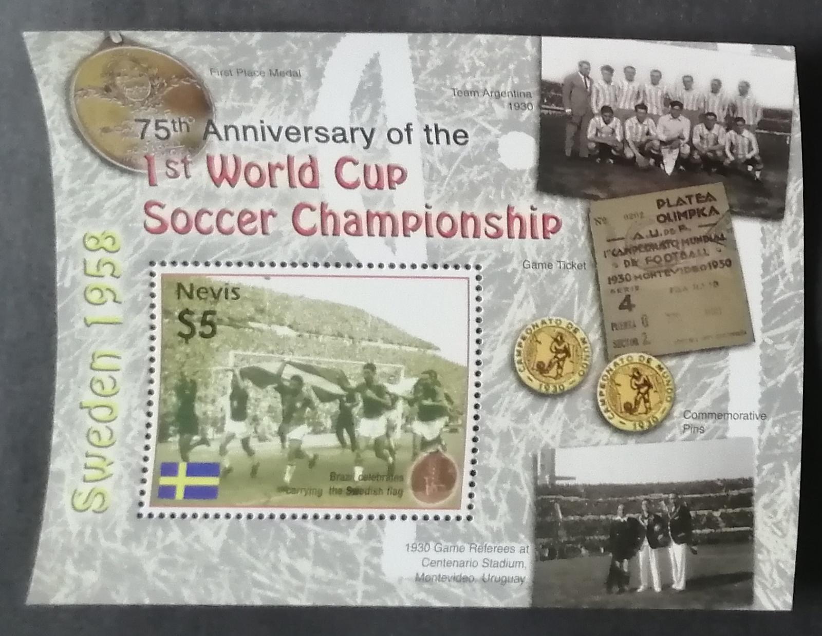 Nevis 2005 Bl.252 4,5€ 75 let mistrovství světa ve fotbale, sport