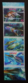 Nevis 2009 Mi.2380-3 6,4€ - Mořská fauna země, olihně, ochrana přírody