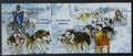 Niger 2015 Mi.3505-8+Bl.445 25€ Psí spřežení a polární doprava, husky