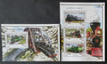 Niger 2015 Mi.3546-9+Bl.454 25€ Parní lokomotivy a vlaky, mosty