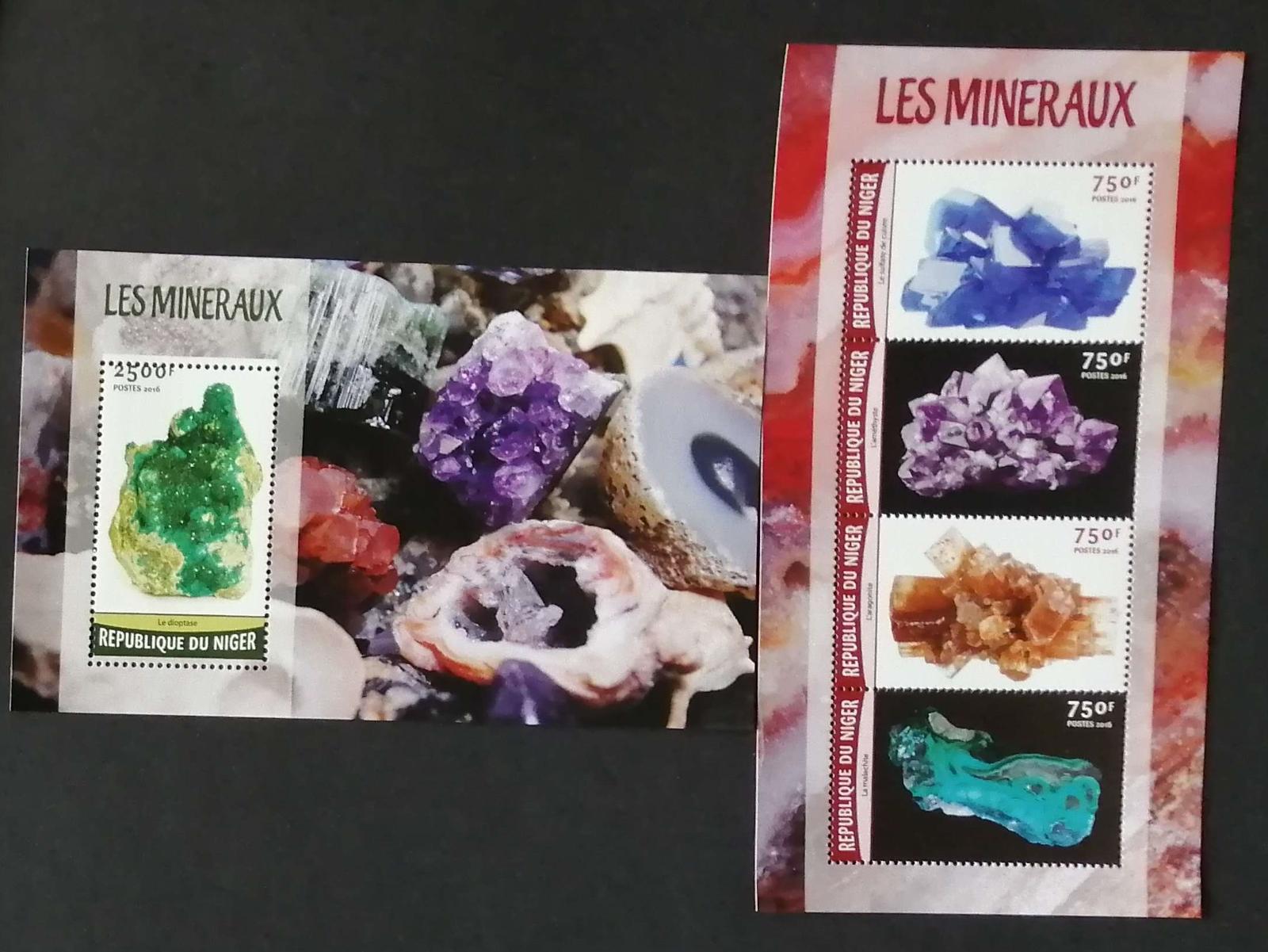 Niger 2016 Mi.4167-0+Bl.538 22€ Minerály a horniny Afriky