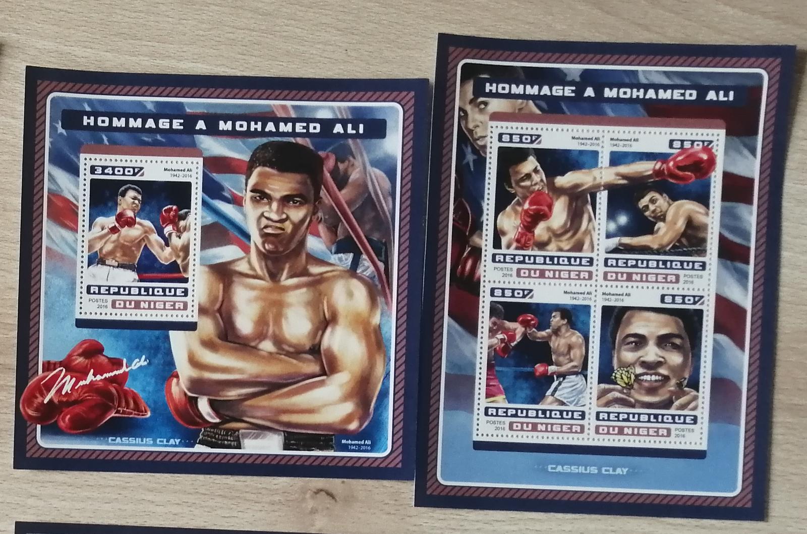 Niger 2016 Mi.4657-0+Bl.636 26€ Smrt Muhamada Aliho, boxer a sport