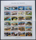 Niger 2016 VELKÝ TISKOVÝ ARCH: Fauna Afriky, Hadi, Želvy (ohyb)
